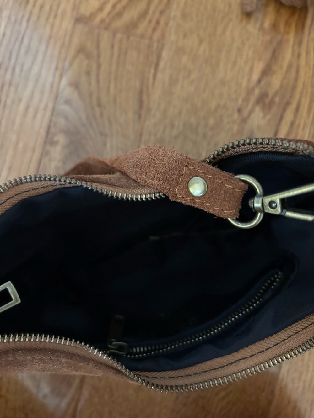 Fringe Suede Crossbody Bag - Brown - Picture 2 of 2
